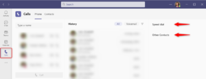 Contact groups: Speed dial and Other Contacts_Microsoft Teams