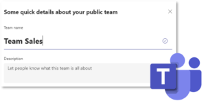 Create a new team in MS Teams