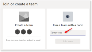 Join a team with a code