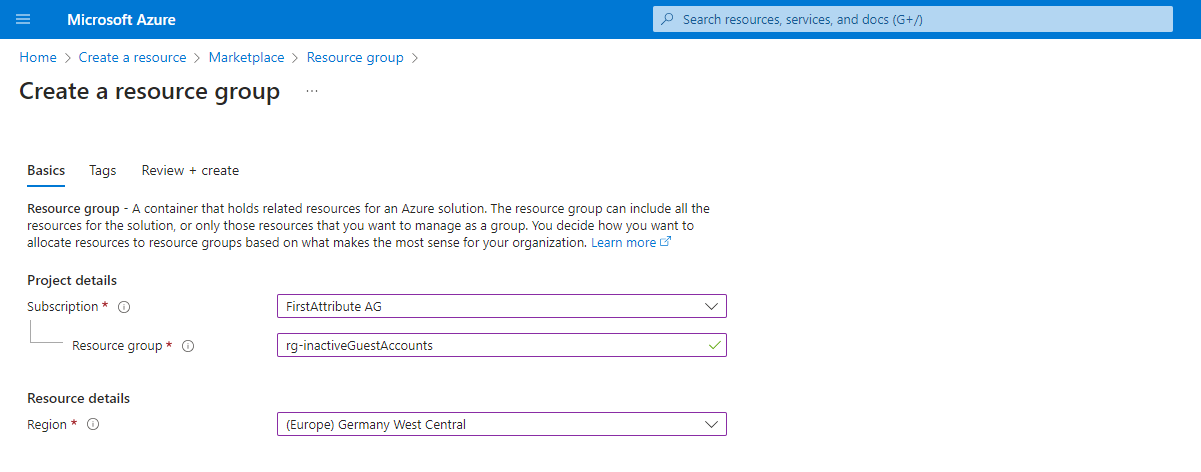 Create a group with inactive guest accounts