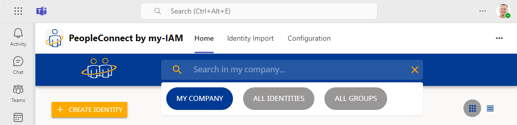 Predefined search in PeopleConnect 2.2