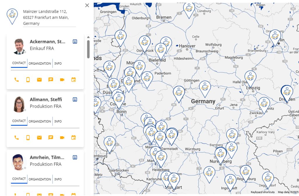 PeopleConnect 2.3 with locations and contact information