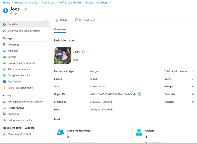 Difference between security groups and M365 groups in Entra ID